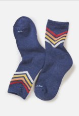 Marine Layer Navy Sunset Chevron Stripe Sock One Size