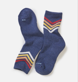 Marine Layer Navy Sunset Chevron Stripe Sock One Size