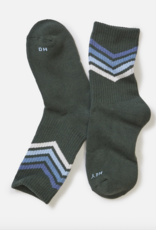 Marine Layer Green Cool Chevron Stripe Sock One Size