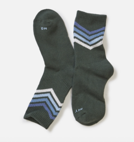 Marine Layer Green Cool Chevron Stripe Sock One Size