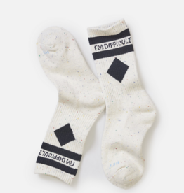 Marine Layer Boot Sock Oat Meal Im Difficult One Size