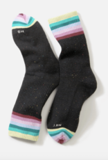 Marine Layer Boot Sock Cool Stripe Black One Size