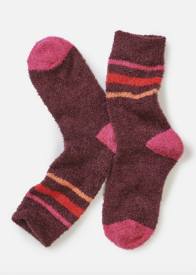 Marine Layer Fuzzy Sock Multi Fig One Size