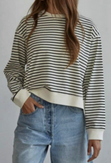 By Together Knit Cotton Striped Crew Neck LS