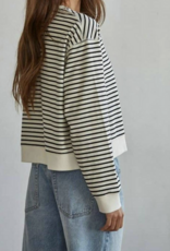 By Together Knit Cotton Striped Crew Neck LS