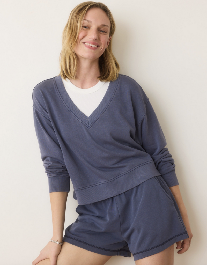 Marine Layer Cloud 9 Terry V-neck Sweatshirt
