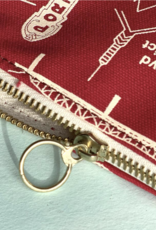 Maptote San Francisco Red Zipped Pouch