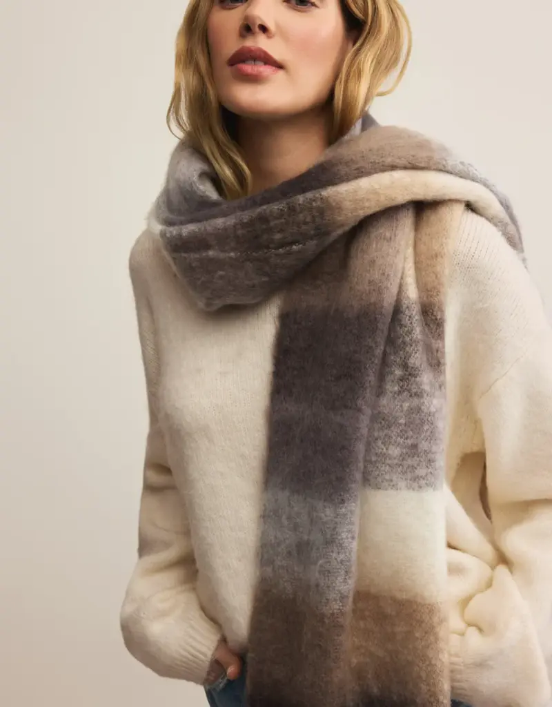 Z Supply Plaid I Met You Scarf