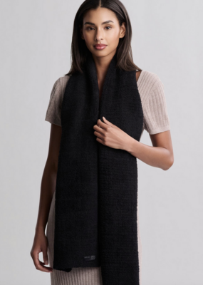 Barefoot Dreams CozyChic Grid Scarf Black