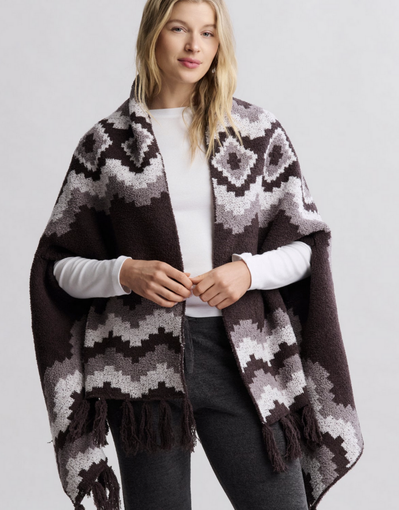 Barefoot Dreams CC Mosaic Wrap Umber Multi