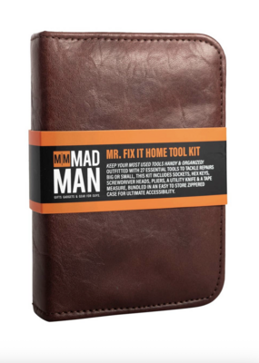 MadMan Mr. Fix It Home Tool Kit Brown