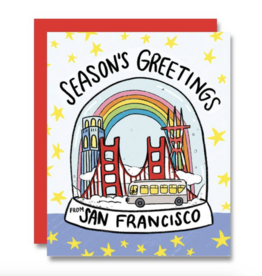 PapaLlama San Fran Snow Globe Holiday Greetings