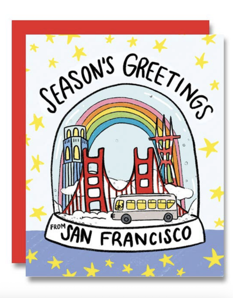 PapaLlama San Fran Snow Globe Holiday Greetings