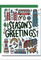 PapaLlama SF Seasons Greetings Holiday Card