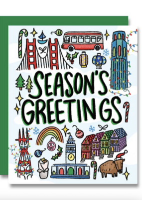 PapaLlama SF Seasons Greetings Holiday Card