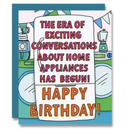 PapaLlama Home Appliances Era Birthday Card