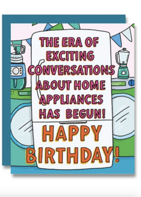 PapaLlama Home Appliances Era Birthday Card