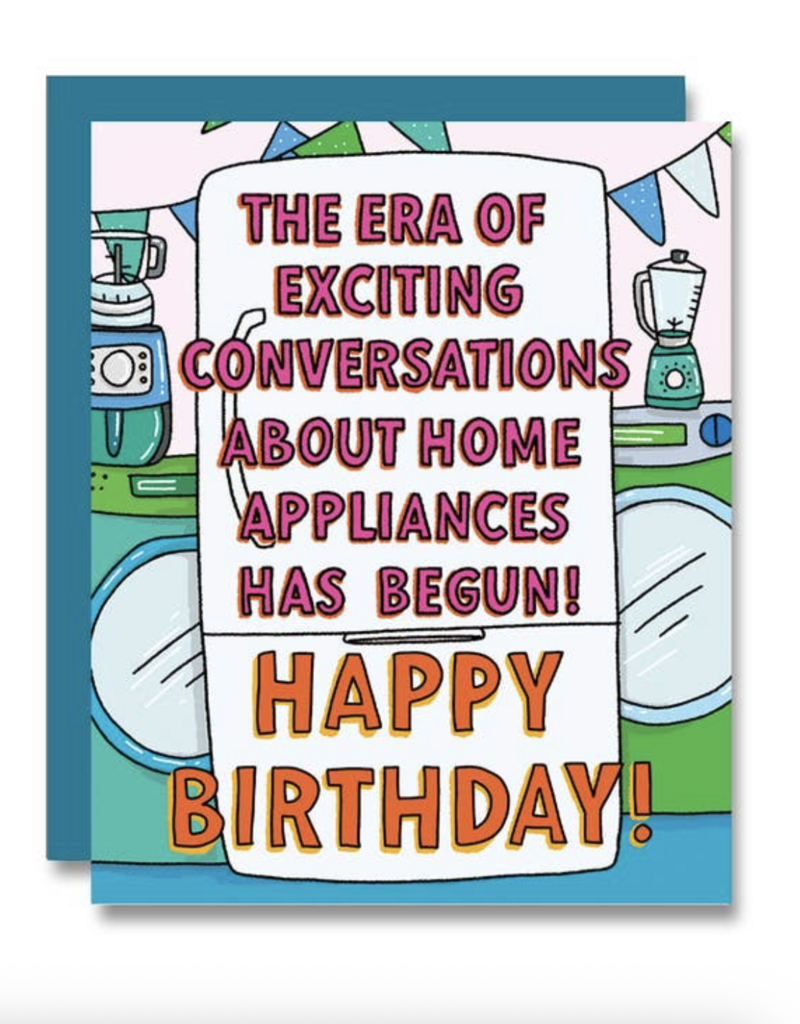 PapaLlama Home Appliances Era Birthday Card