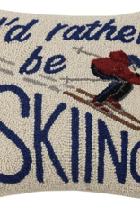 Peking Handicraft I'd Rather Be Skiing Hook Pillow