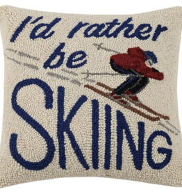 Peking Handicraft I'd Rather Be Skiing Hook Pillow