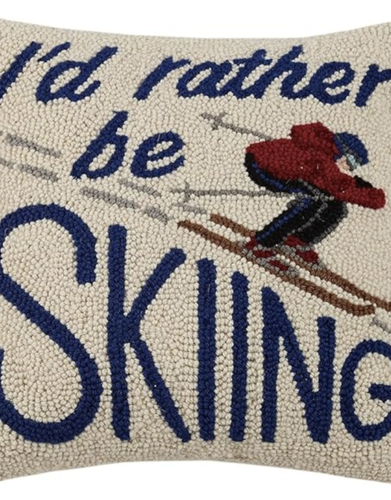 Peking Handicraft I'd Rather Be Skiing Hook Pillow