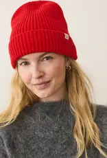 Marine Layer Solid Beanie Cherry Red