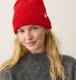 Marine Layer Solid Beanie Cherry Red