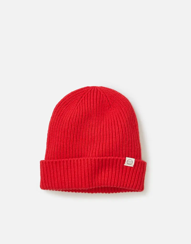 Marine Layer Solid Beanie Cherry Red