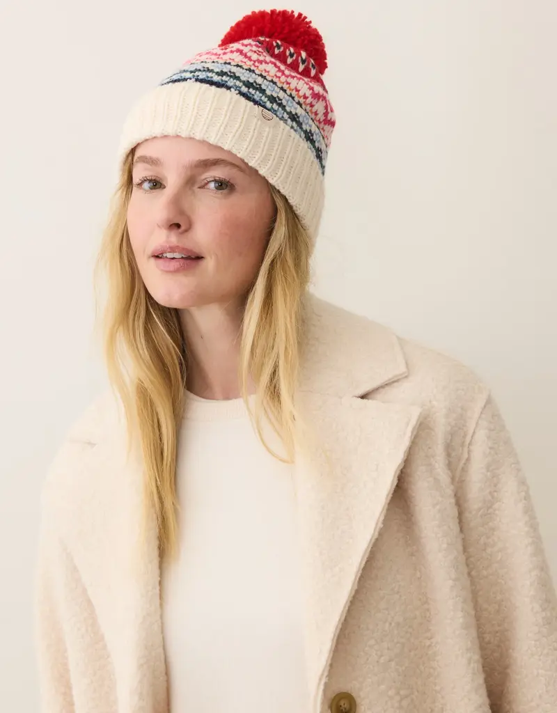 Marine Layer Fair Isle Pom Beanie Multi