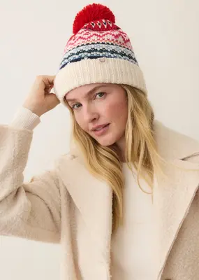 Marine Layer Fair Isle Pom Beanie Multi