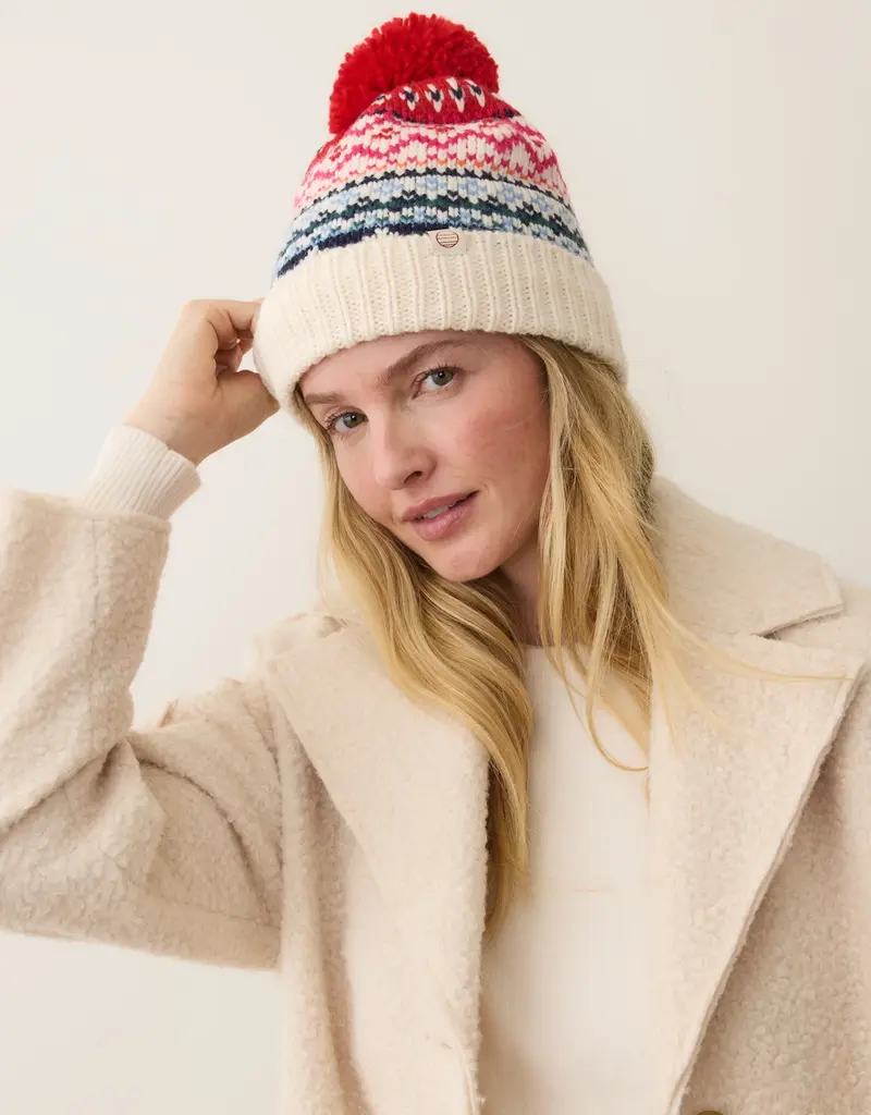 Marine Layer Fair Isle Pom Beanie Multi