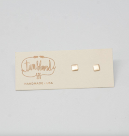 Square Studs - Gold Fill