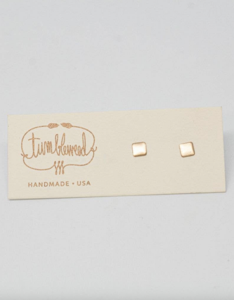 Square Studs - Gold Fill