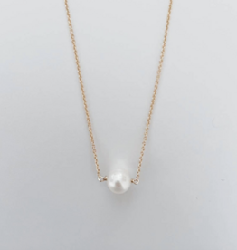 Single Pearl Necklace - Gold Filled