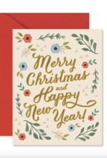 Ginger P. Designs Merry Christmas Floral Greeting Card
