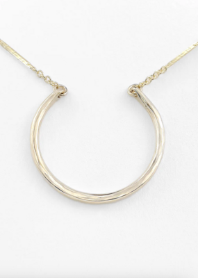 Pliers and String Stix Circle Necklace 14K GF