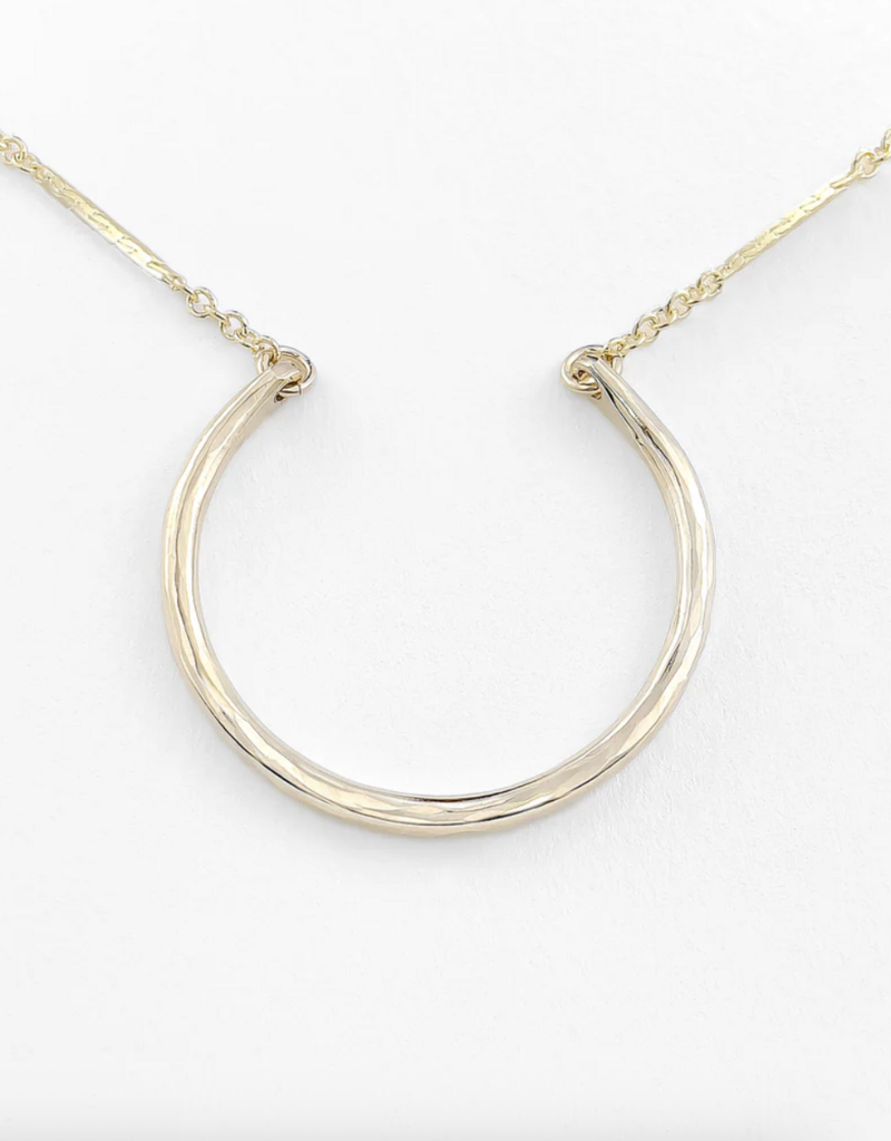 Pliers and String Stix Circle Necklace 14K GF