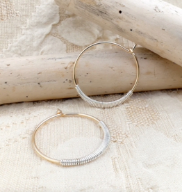 Pliers and String Helix Hoops 14K GF