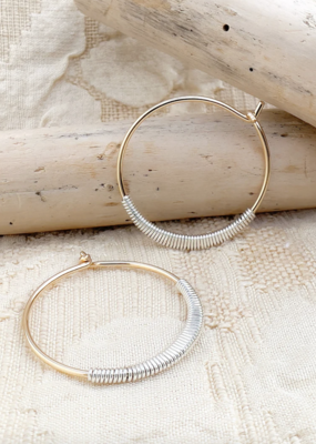 Pliers and String Helix Hoops 14K GF