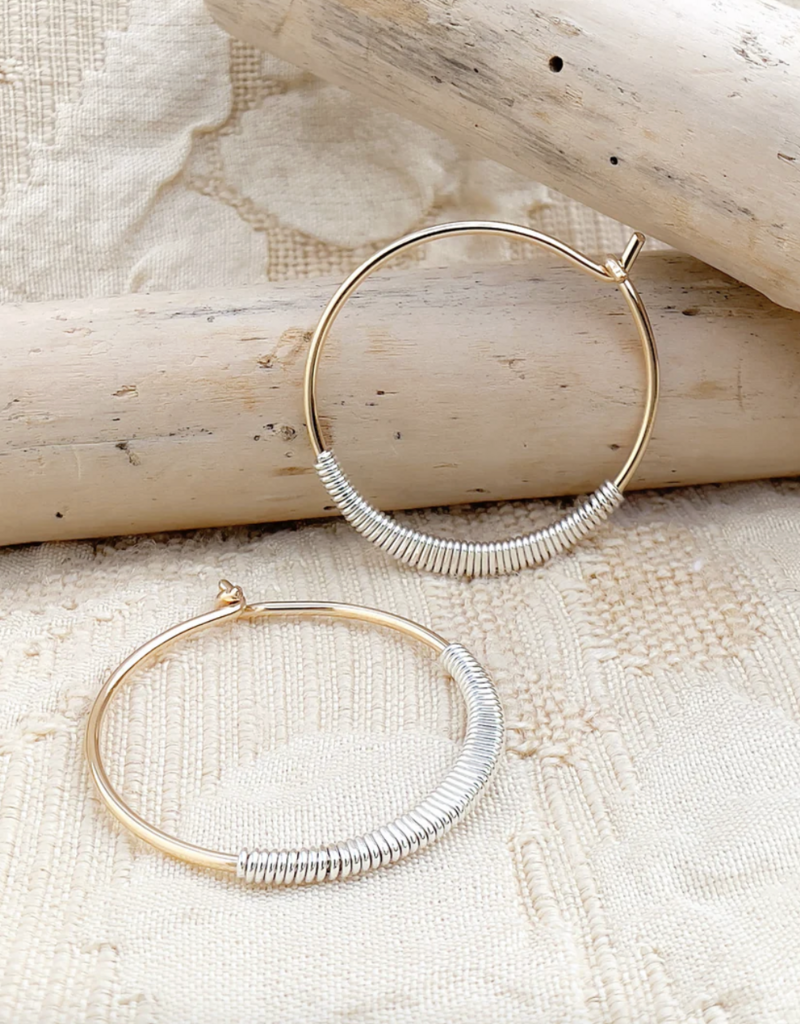 Pliers and String Helix Hoops 14K GF