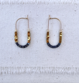 Pliers and String Mosaic Oblong 27mm 14K GF