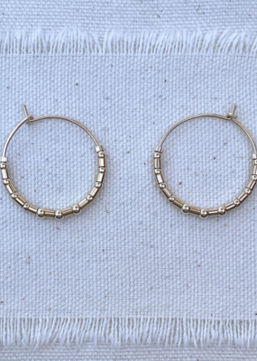 Pliers and String Harmony Hoops 14K GF