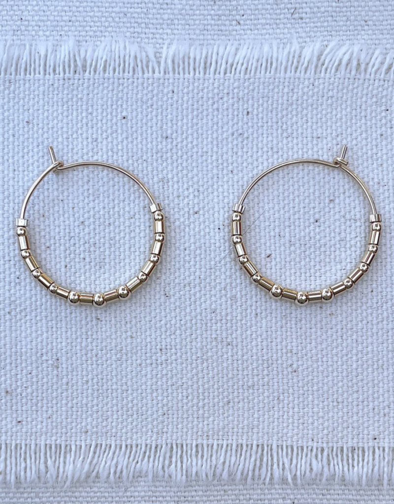 Pliers and String Harmony Hoops 14K GF