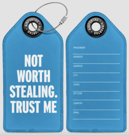 Airportag Not Worth Stealing Luggage Tag