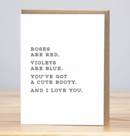 Huckleberry Letter Press Cute Booty, I Love You