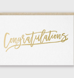 Pike Street Press Congrats Gold Foil Greeting Card