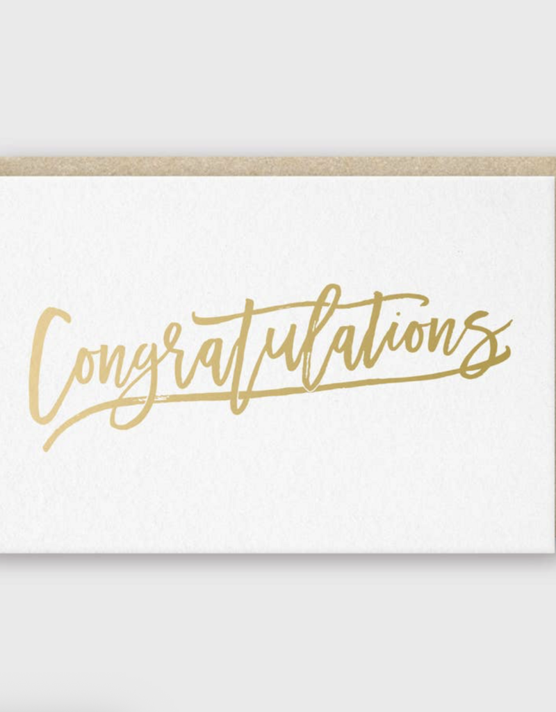 Pike Street Press Congrats Gold Foil Greeting Card