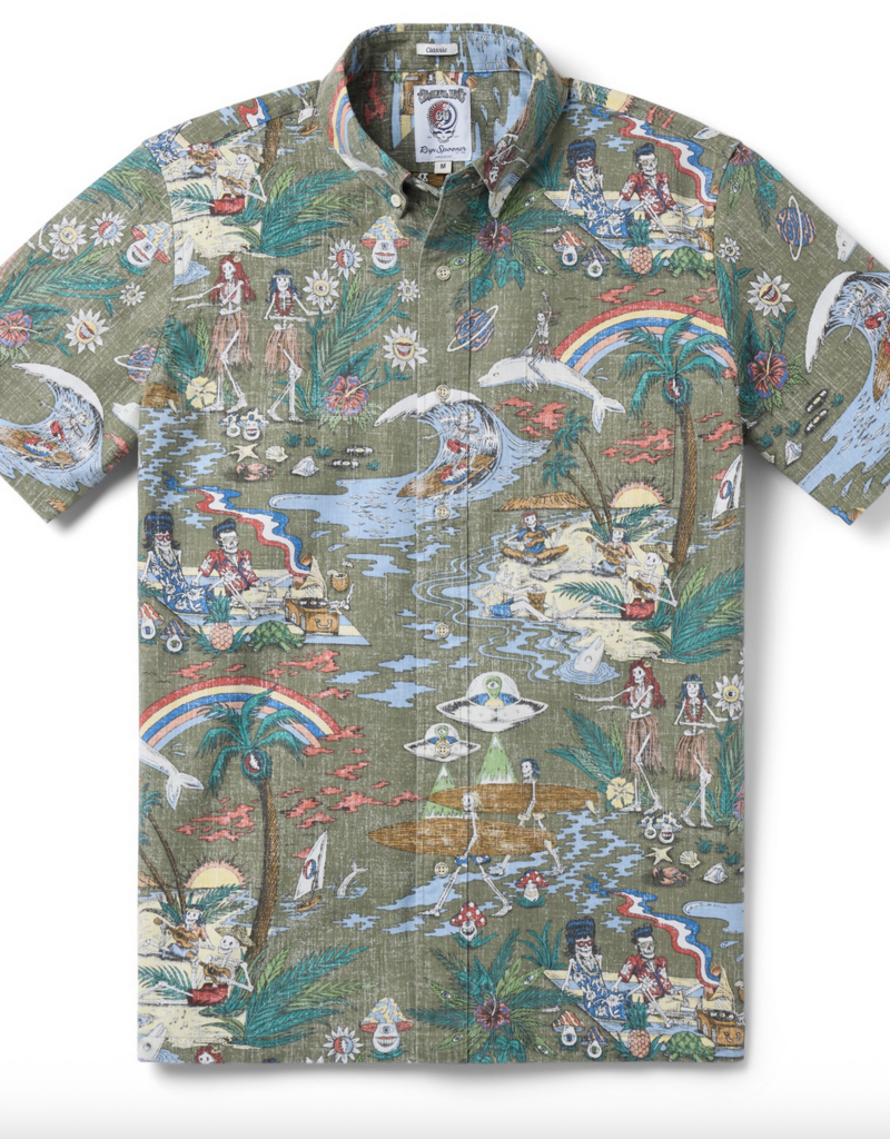 Reyn Spooner Grateful Dead Far Out Button Front