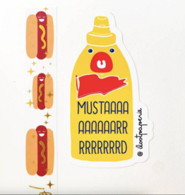 ILOOTPAPERIE Mustard Bottle Sticker