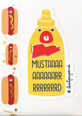ILOOTPAPERIE Mustard Bottle Sticker